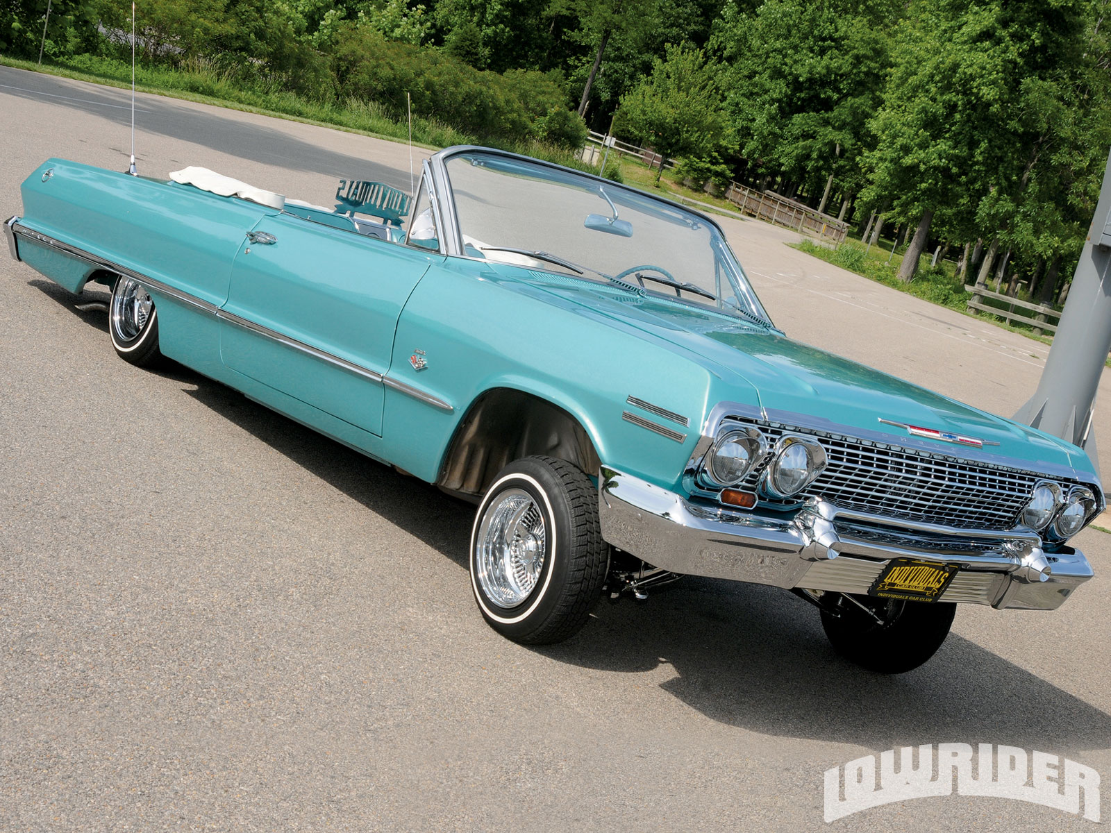 blue lowrider impala