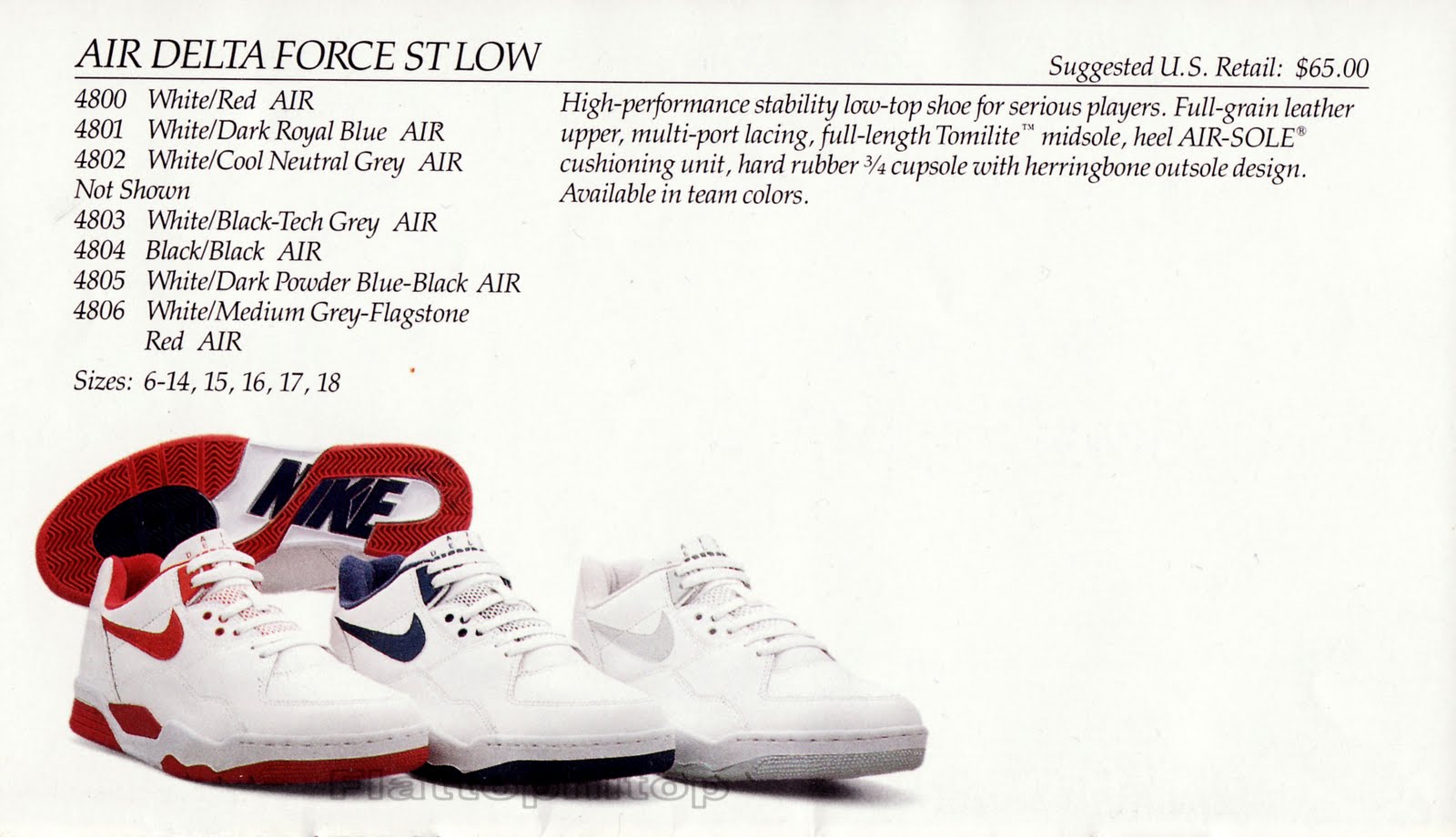 nike air delta force st high 1989