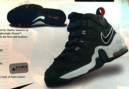 artillería Flecha póngase en fila Nike Air Max Super CB Charles Barkley Basketball Sneaker 1997
