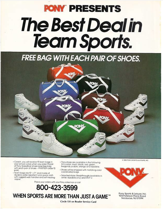 Pony Team Basketball Shoes Ad 1985 – DeFY. New York-Sneakers,Music ...