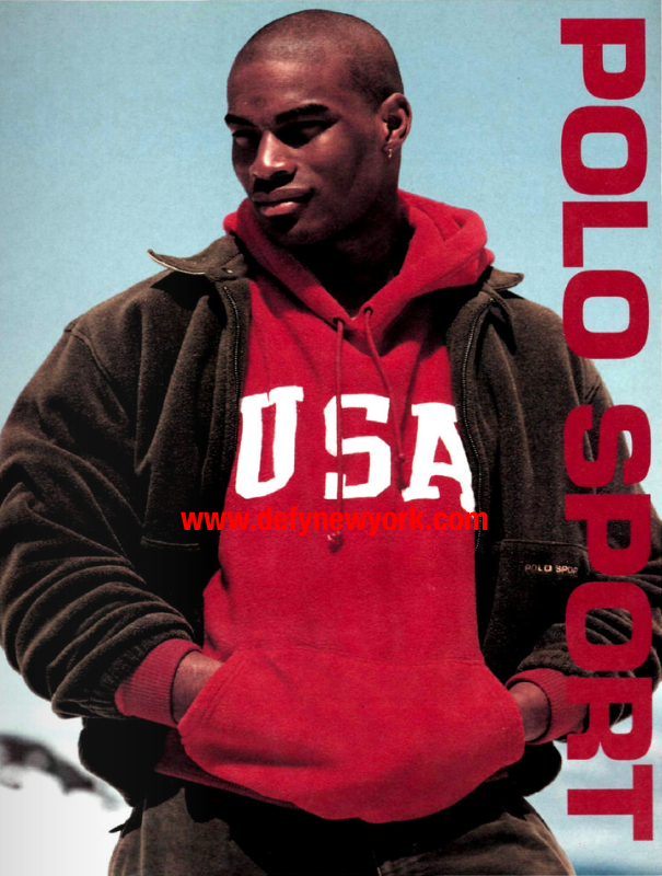Ralph Lauren Polo Sport magazine ad featuring Tyson Beckford (mid 90s)  #tyson #tysonbeckford #polo #poloralphlauren #polobear #poloshirt…