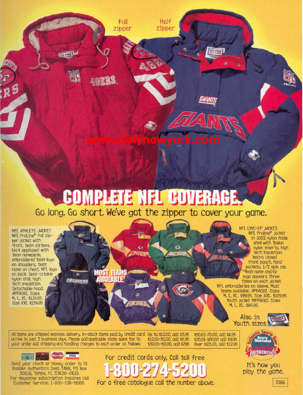 NFL Starter Jackets 1995