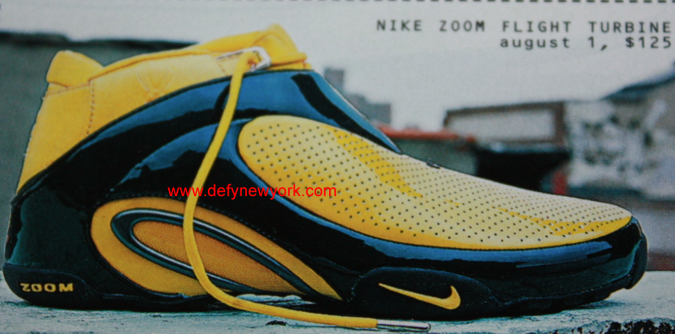 Nike Air Zoom Flight Turbine Yellow 2002