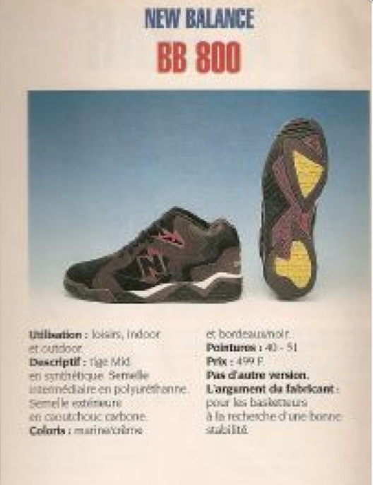 New Balance BB 800 Basketball Shoe 1992