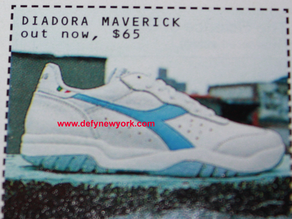 Diadora Maverick White Blue Tennis Shoe 