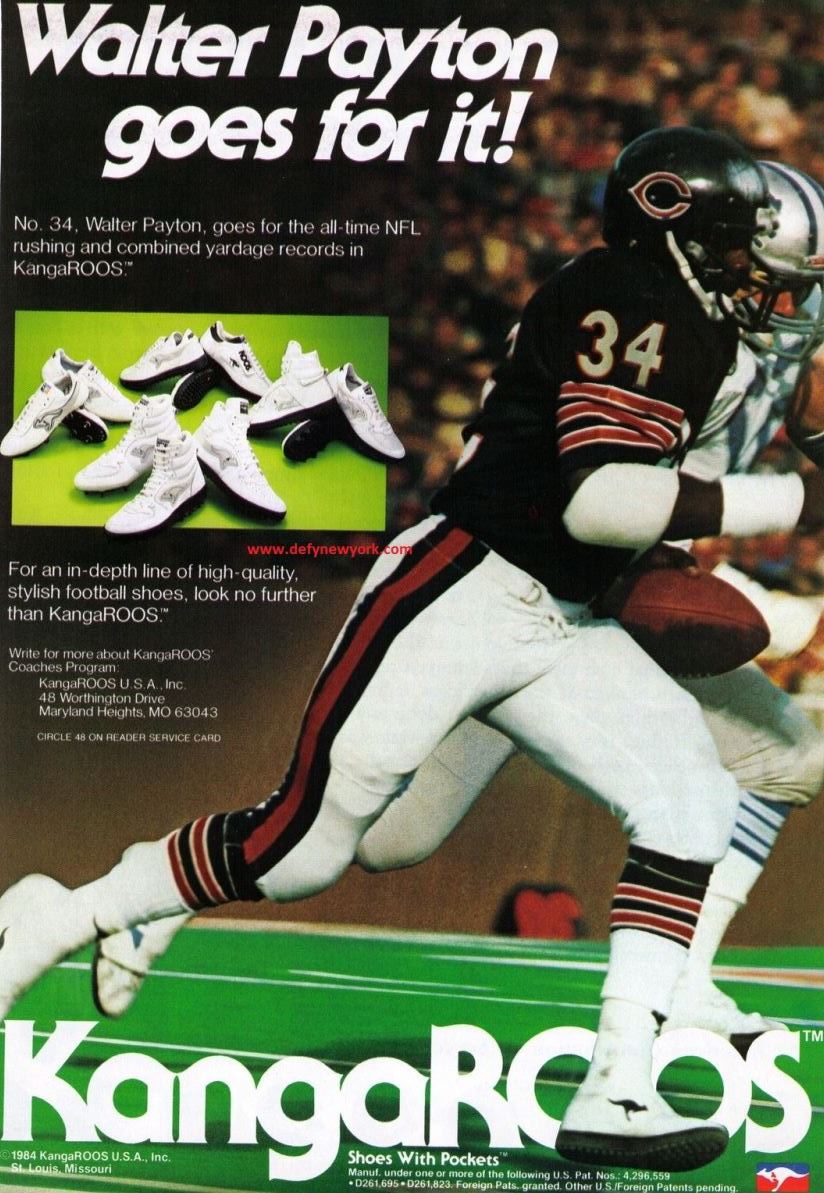 walter payton roos shoes